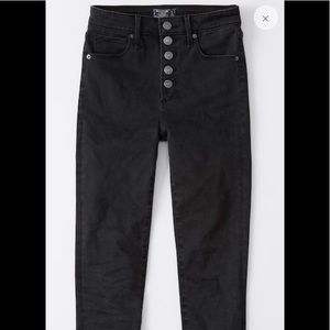 NWT A&F High Rise Super Skinny Ankle Charcoal Wash 28L